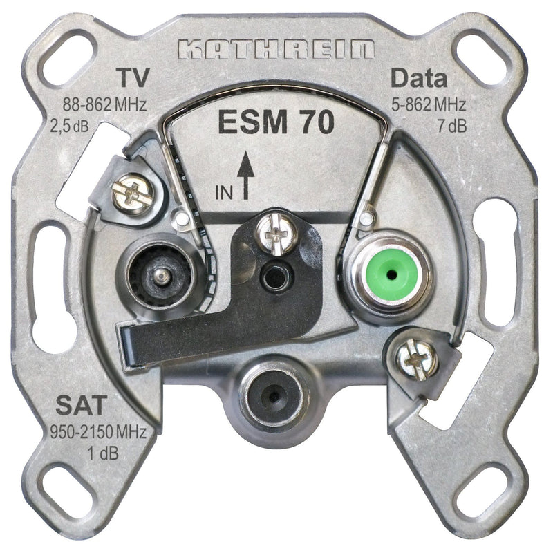 Kathrein - Antennensteckdose BK-Modem-Steckdose ESM 70 Einzeldose, 3fach