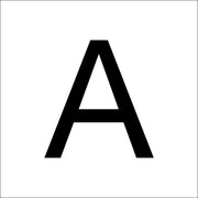 RZB - Beschriftung Buchstaben/Zahlen Buchstabe "A" 99222.013.A sw 100mm groß