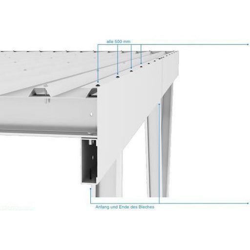 Niedax PV - Photovoltaik-Montagesystem Carport PV-CP-VB-AO Verblendung f. AddOn
