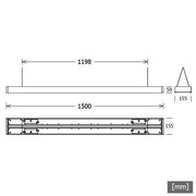 LTS Licht&Leuchten - Pendelleuchte LED-Pendelleuchte MILAP1041500830D.si 830, DALI, silber
