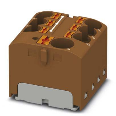Phoenix Contact - Durchgangs-Reihenklemme Verteilerblock PTFIX 10/6X4 BN − 8 Stück