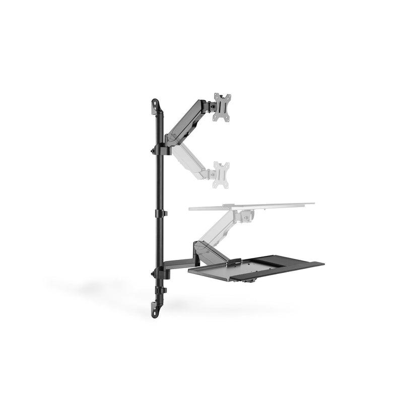 DIGITUS - Halterung für Audio-/Videosysteme Steh-/ Sitz-Arbeitsplatz DA-90372 sw