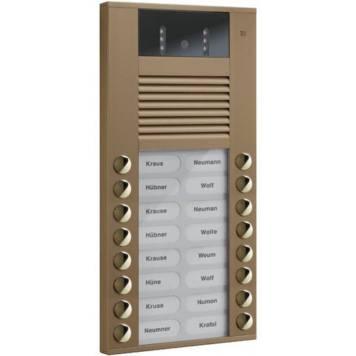 TCS Tür Control - Türstation für Türkommunikation Video color Außenstation AVE14163-0012 16Tast 2reih.AP bro