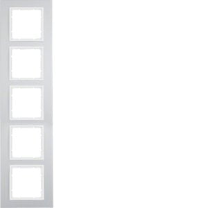Berker - Abdeckrahmen Rahmen Alu/pows 10156914 5fach