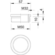 OBO Bettermann - Erweiterungs-/Reduzierring Reduktion 167 R MS M50-32 − 25 Stück