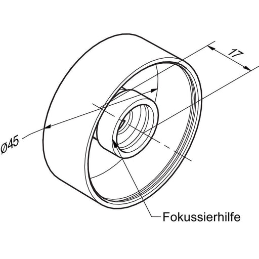 Di-soric - Zubehör/Ersatzteile für Industriesensoren Zubehörset CS60-WINDOW-FOKUS 45 x 17mm