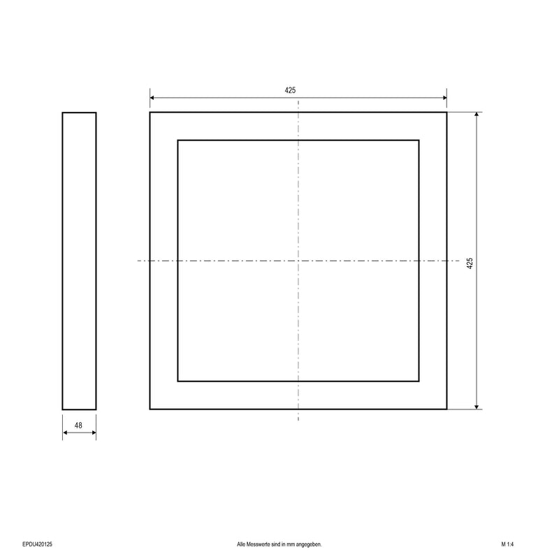 EVN Lichttechnik - Decken-/Wandleuchte LED-Deckenanbaupanel EPDU420125