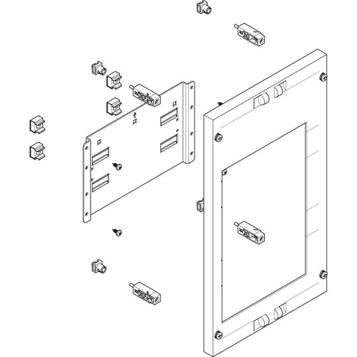 ABN - Verteilerfeld für Installationsverteiler ESPRO-Modul MF13312 flach BxH:250x450mm