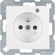 Berker - Steckdose Glas pws/gl 6765091909 Kontroll-LED