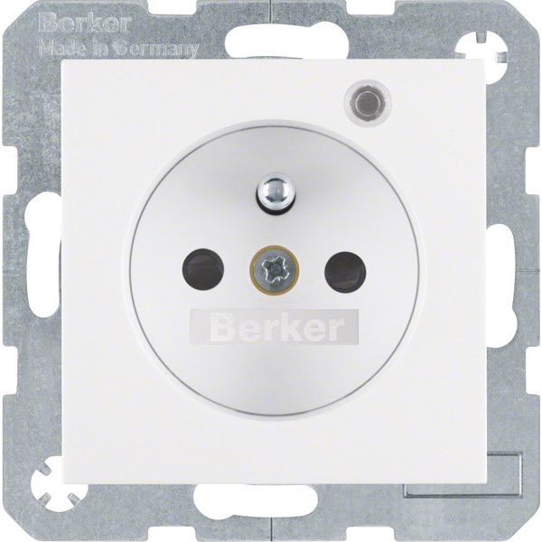 Berker - Steckdose Glas pws/gl 6765091909 Kontroll-LED