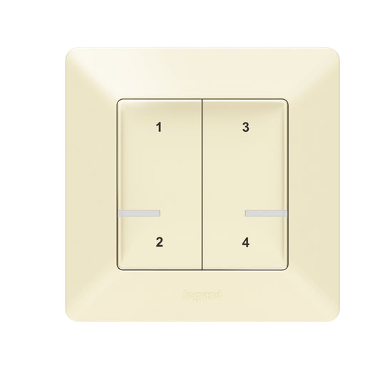 Legrand - Funksender Szenentaster 4-fach Legrand 752268 Mandelweiß