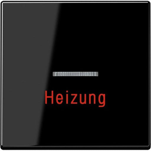 Jung - Abdeckung/Bedienelement für Installationsschalterprogramme Wippe Aufs.Heizung/Notsch. A 590 H SW für Kontrollschalter