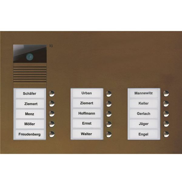 TCS Tür Control - Türstation für Türkommunikation Video color Außenstation V AVU16150-0012 PUK 15 Tasten 3-spal