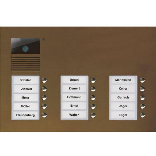 TCS Tür Control - Türstation für Türkommunikation Video color Außenstation V AVU16150-0012 PUK 15 Tasten 3-spal