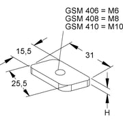 Niedax - Gleitmutter GSM 406