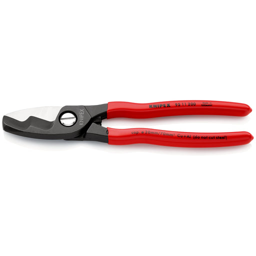 Knipex - Kabelschere 95 11 200 SB mit Doppelschneide