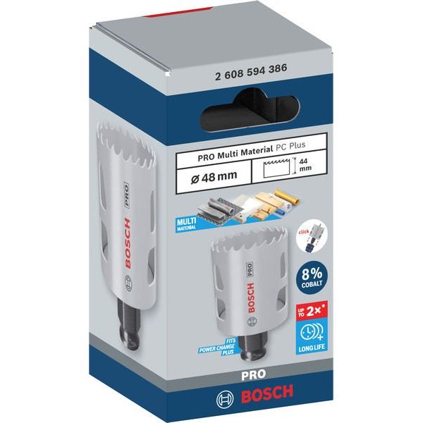 Bosch - Lochsäge PRO Multi Material PC Plus 2608594386 Lochsäge, 48 mm
