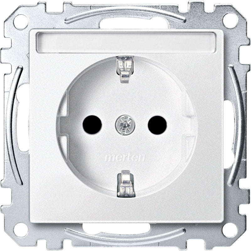 Merten - Steckdose SCHUKO-Steckdose pws MEG2302-0419 mit Schriftfeld