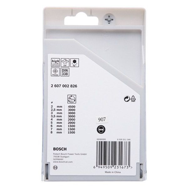 Bosch - Bohrer-Set HSS PointTeQ 2607002826 Sechskantbohrer-Set