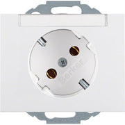 Berker - Steckdose SCHUKO-Steckdose pws/gl 47287109 45Gr.m.Beschr.-feld