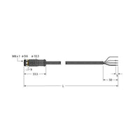 Turck - Konfektioniertes Sensor-Aktor-Kabel Aktuator- u. Sensorleitung PKGS3M-2/TXL PUR − 1 Stück