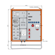 Walther Werke - Baustromverteiler Anschlussverteilerschrank WAV0267R1 138kVA m.Wandlermess
