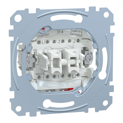 Merten - Installationsschalter Doppelwechselschalter-Eins MEG3626-0000 1-pol.16AX 250VAC