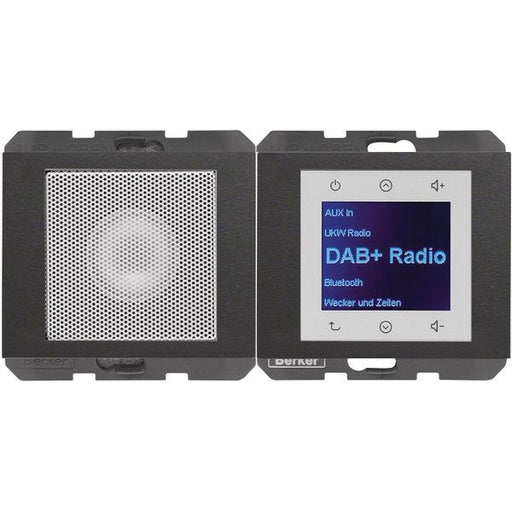 Berker - Elektronik-Gerät für Installationsschalterprogramme Radio mit Lautspr. DAB+, B 30807006 t.,K.x anth