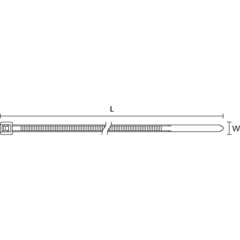 HellermannTyton - Kabelbinder CTT60R PA66 BK 100 205x4,7mm − 100 Stück