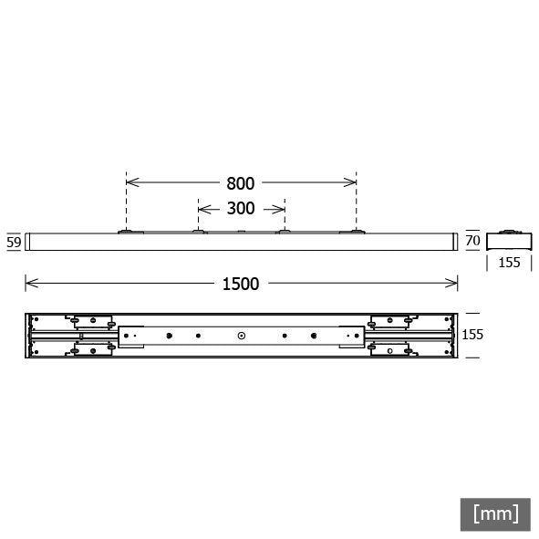 LTS Licht&Leuchten - Decken-/Wandleuchte LED-Anbauleuchte MILAA1041500840D.ws 840, DALI, weiß