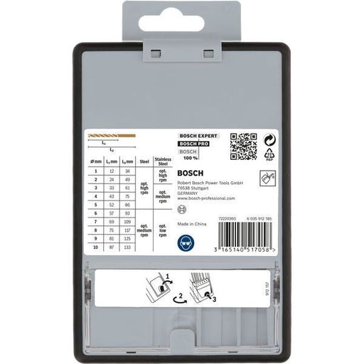 Bosch - Bohrer-Set PRO Stainless Steel HSS-Co 2607019925 Spiralbohrer-Set
