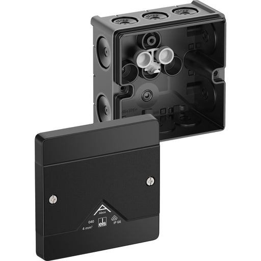 Spelsberg - Dose, Gehäuse für Montage auf der Wand/Decke Abzweigkasten Abox 040-L/sw IP66, 4qm