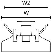 HellermannTyton - Befestigungsschelle für Kabel/Rohre Flachbandkabelhalter FKH25-HIR-BK-C1 − 2000 Stück