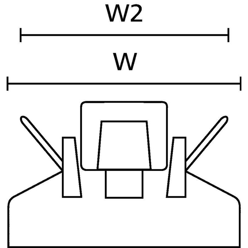 HellermannTyton - Befestigungsschelle für Kabel/Rohre Flachbandkabelhalter FKH25-HIR-BK-C1 − 2000 Stück