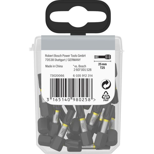 Bosch - Bit PRO Impact Bit, T25 2607002806 25 mm Display 10 x