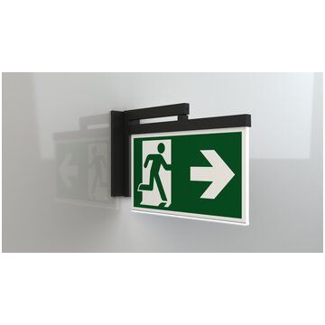RP-Technik - Sicherheitsleuchte Rettungszeichenleuchte AXRA401WL-AZ 1h, Wireless, anthr