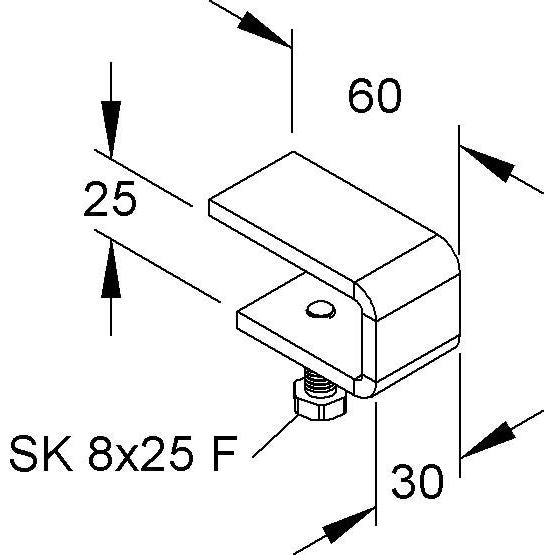 Niedax - Montagematerial für Kabeltragsystem Klemmstück GRK 25 − 50 Stück