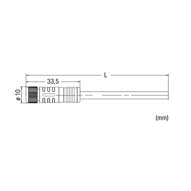 WAGO - Konfektioniertes Sensor-Aktor-Kabel Sensor-Aktorleitung axial 756-6101/030-150 M8-Buchse 3-polig