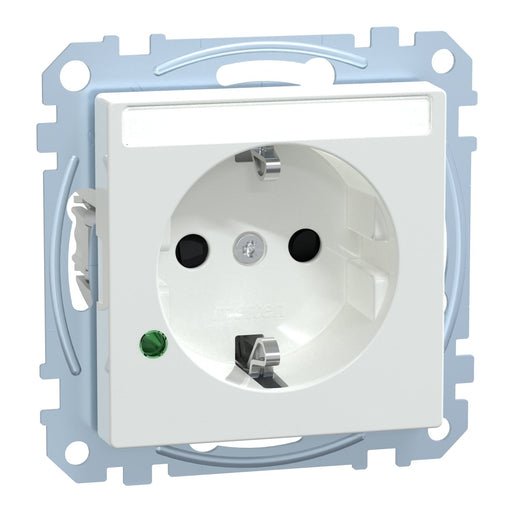 Merten - Steckdose SCHUKO-Steckdose aws/gl MEG2305-0325 Übersp.Sch.Schriftf