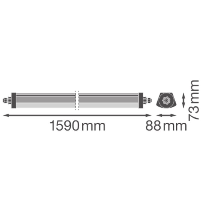 Ledvance - Decken-/Wandleuchte LED-Feuchtraumleuchte DPFLEXTH1,5P42WML840 1,5m, 840, ML