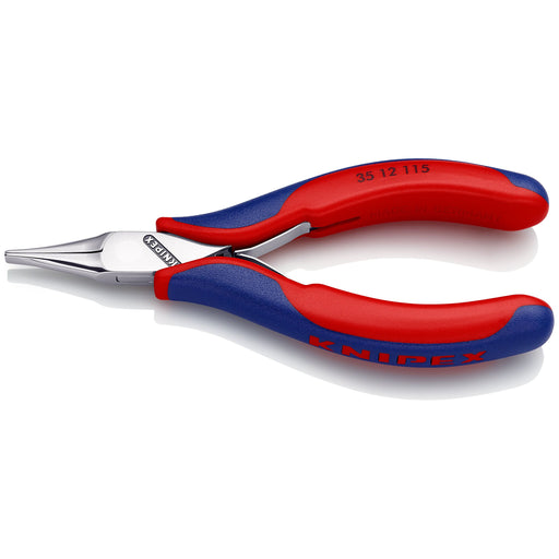 Knipex - Flachzange Elektronik-Greifzange 35 12 115 SB spiegelpoliert,115mm