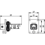 Telegärtner - Modularer Steckverbinder STX V4 Flanschset 100007418 RJ45 Modul Cat.6