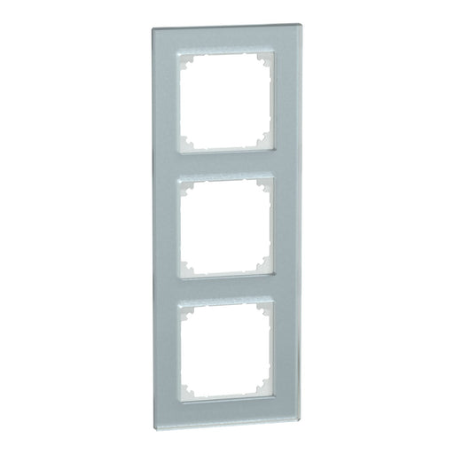 Merten - Abdeckrahmen Echtglasrahmen 3-fach MEG4030-2320 Kristallweiß M-Plan