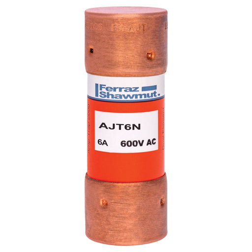 Mersen - Zylindrische Sicherung Sicherungseinsatz AJT6N 21x57 AC600V 6A/T − 10 Stück