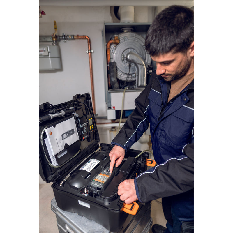 Testo - Differenzdruckmeßgerät Druck-Leckmengenmessgerät 0563 3240 70 Basis Set 324 Gas+Wa