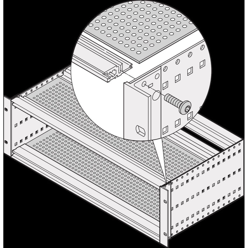 Schroff - Dach-/Bodenelement (Gehäuse/Schaltschrank) Abdeckblech 24561052 (VE2) 84TE 220T − 2 Packung