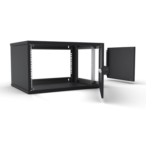 Enoc - Netzwerkgehäuse 19" Basic Wandschrank W3 6-4-P-S 6HE, 400mm Tief, sw