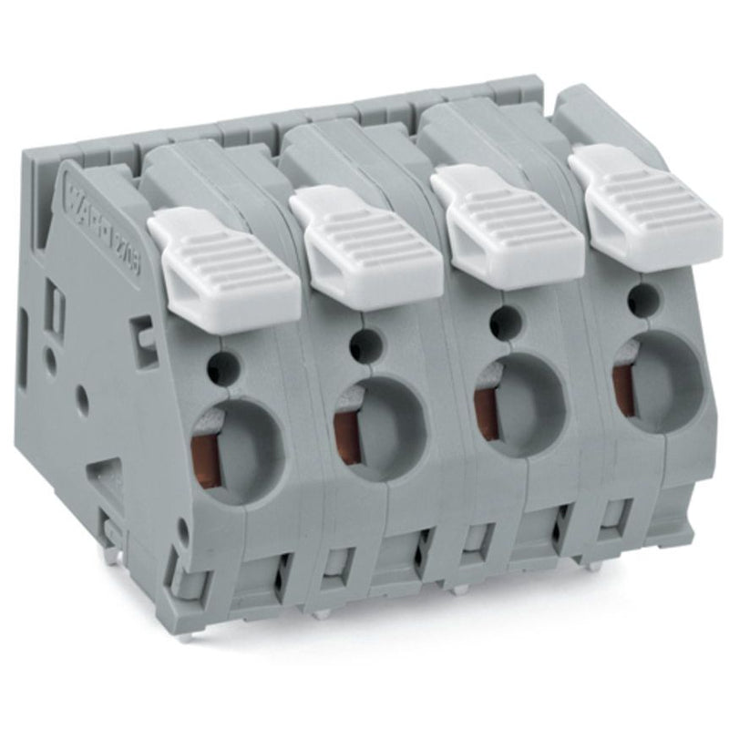 WAGO - Leiterplattenklemme Hebel 2706-254 6mm²,grau − 30 Stück