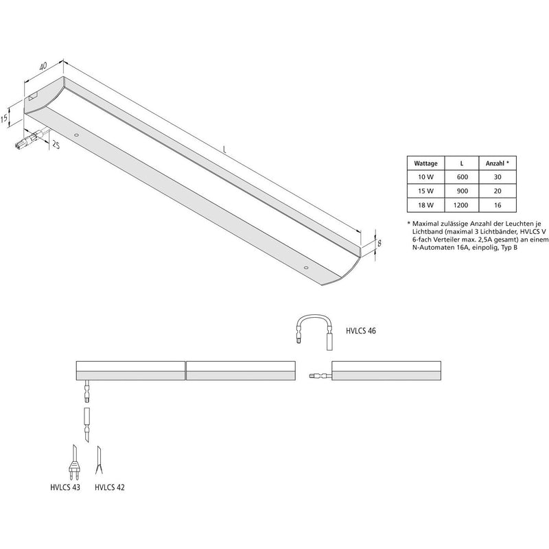 Hera - Decken-/Wandleuchte LED Unterbauleuchte 230V 20202583301