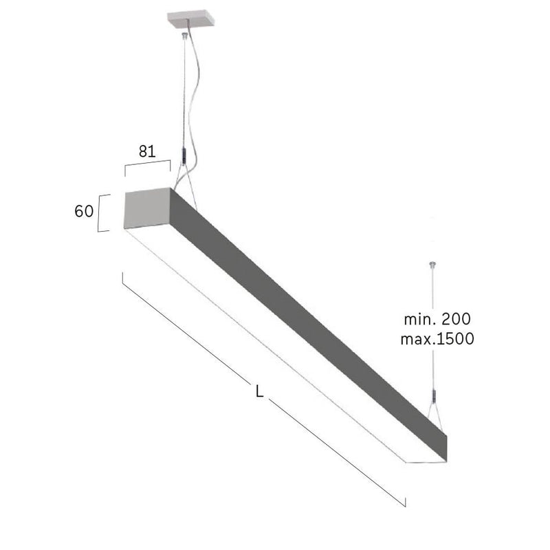 Lightnet - Pendelleuchte LED-Pendelleuchte LR6AEL-830H-L1182-Y 3000K, silber